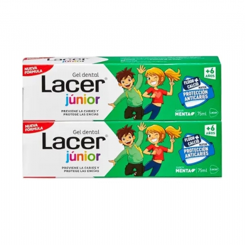 Lacer junior duplo menta 2x 75ml