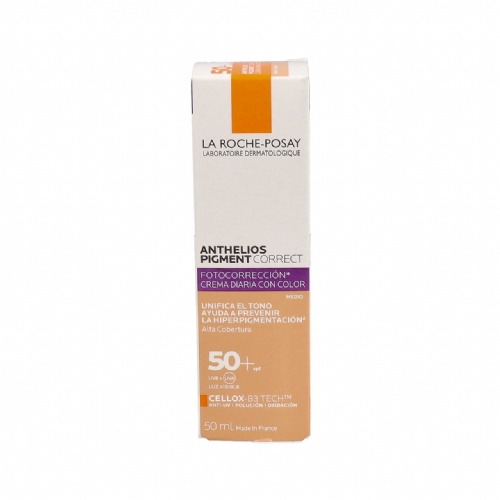 Anthelios pigment correct spf 50+ la roche posay 1 bote 50 ml tono medio - la roche posay