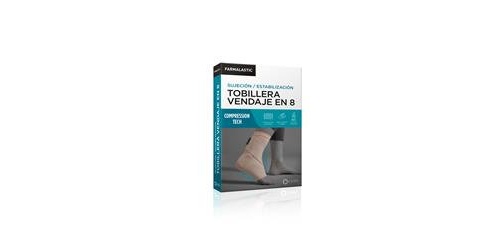 Tobillera vendaje en 8 farmalastic compression tech 1 unidad talla mediana color beige - farmalastic