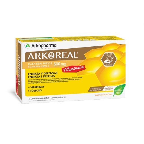 Arkoreal jalea real vitaminada 500  20 ampollas