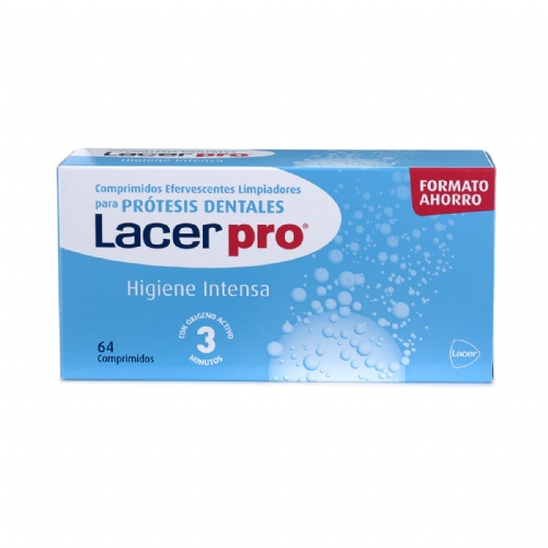 Lacerpro limpieza protesis dental 64 comprimidos efervescentes - limpieza protesis dental