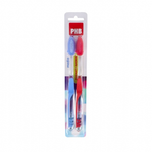 Cepillo dental adulto phb plus medio duplo - phb plus