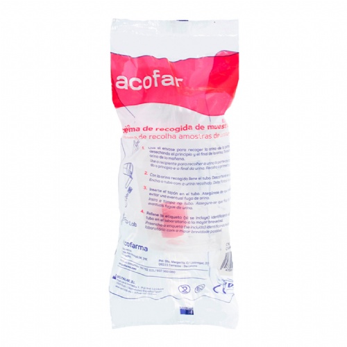 Envase de recogida de orina acofar 1 unidad + tubo de ensayo - acofar