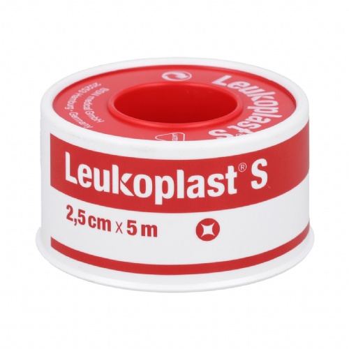 Esparadrapo leukoplast 1 unidad 5 m x 2,5 cm color blanco - leukoplast
