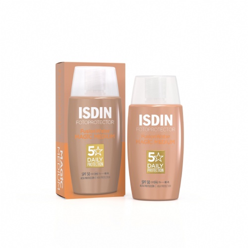 Isdin fotoprotector fusion water magic  1 frasco 50 ml color medium
