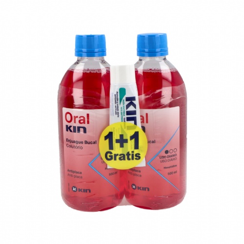 Oralkin enjuague bucal  2 frascos 500 ml pack 1+1