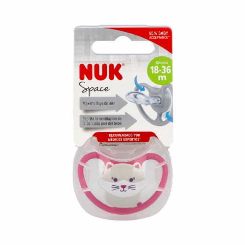 Chupete silicona nuk space 18 - 36 meses 1 unidad - nuk space