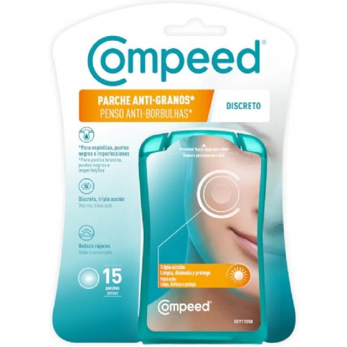 Compeed parche anti-granos discreto triple accion  15 unidades