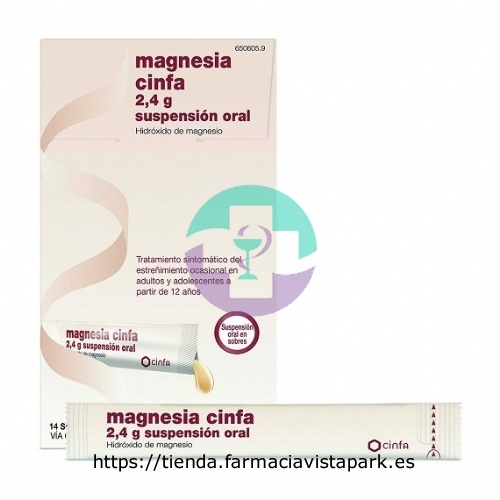 MAGNESIA CINFA 2,4 g SUSPENSION ORAL , 14 sobres
