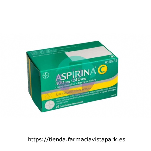 ASPIRINA C 400 mg/240 mg COMPRIMIDOS EFERVESCENTES , 20 comprimidos