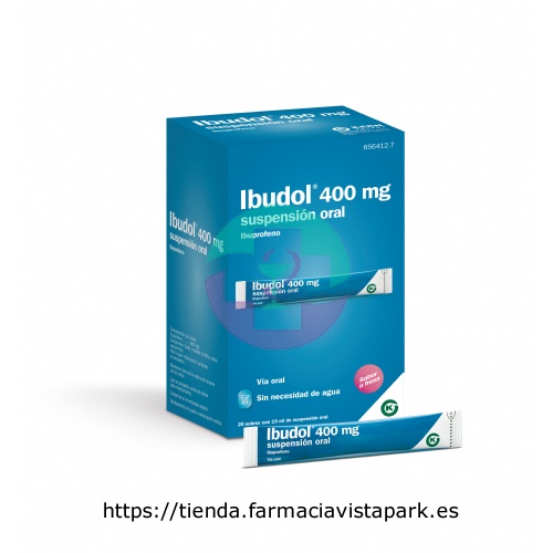 IBUDOL 400 MG SUSPENSION ORAL , 20 sobres
