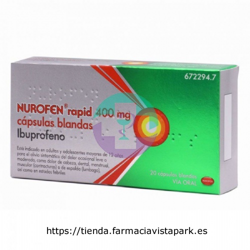 NUROFEN RAPID 400 mg CAPSULAS BLANDAS , 20 cápsulas