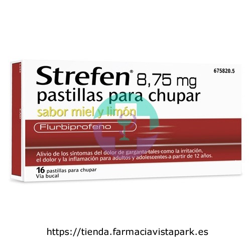 STREFEN 8,75 mg PASTILLAS PARA CHUPAR SABOR MIEL Y LIMON, 16 pastillas