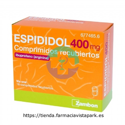 ESPIDIDOL 400 mg COMPRIMIDOS RECUBIERTOS, 18 comprimidos