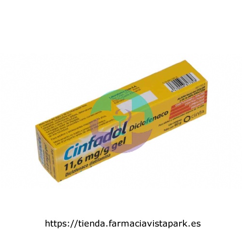 CINFADOL 11,6 MG/G GEL, 1 tubo de 60 g