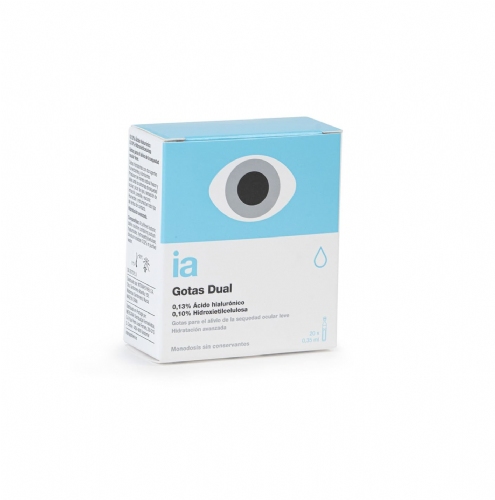 Interapothek gotas oftalmicas con doble humectacion  20 monodosis 0,35 ml