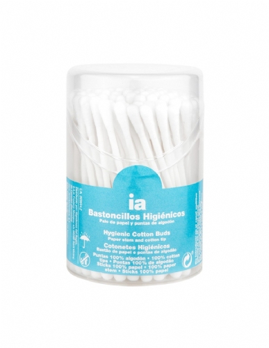 Bastoncillos higienicos interapothek 100 unidades con palo de papel - interapothek