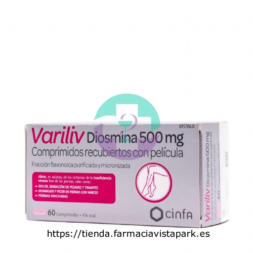VARILIV DIOSMINA 500 MG COMPRIMIDOS RECUBERTOS CON PELICULA , 60 comprimidos