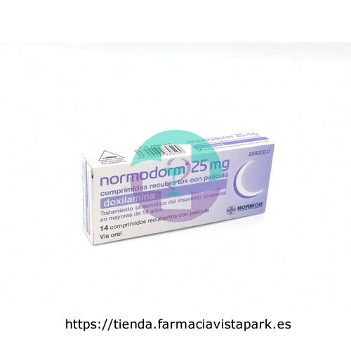 NORMODORM 25 MG COMPRIMIDOS RECUBIERTOS CON PELICULA , 14 comprimidos