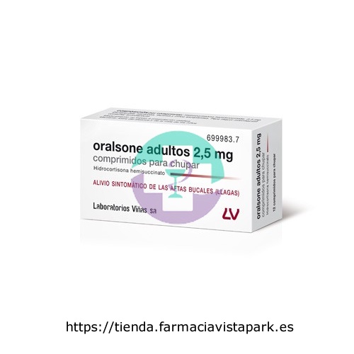 ORALSONE  ADULTOS 2,5 mg COMPRIMIDOS PARA CHUPAR, 12 comprimidos