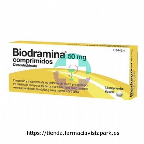 BIODRAMINA 50 mg COMPRIMIDOS , 12 comprimidos