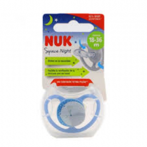 Chupete silicona nuk space nigth 18 - 36 meses 1 unidad - nuk space nigth