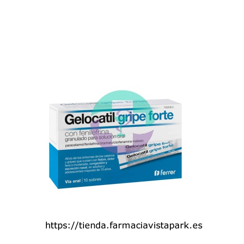 GELOCATIL GRIPE FORTE CON FENILEFRINA GRANULADO PARA SOLUCION ORAL 10 sobres