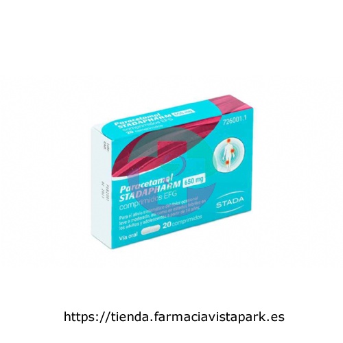 PARACETAMOL STADAPHARM 650 MG COMPRIMIDOS EFG 20 comprimidos