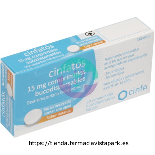 CINFATOS 15 MG COMPRIMIDOS BUCODISPERSABLES , 20 comprimidos (PVC-PVDC/Al)