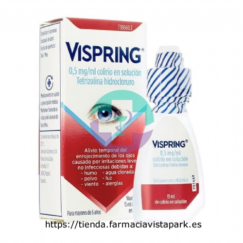 VISPRING 0,5 MG/ML COLIRIO EN SOLUCION , 1 frasco de 15 ml
