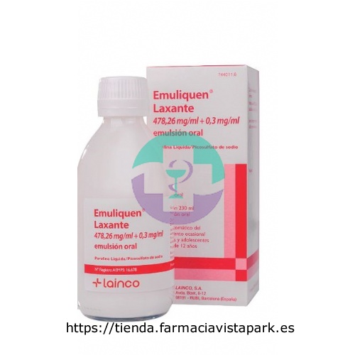 EMULIQUEN LAXANTE 478,26 mg/ml + 0,3 mg/ml EMULSION ORAL , 1 frasco de 230 ml