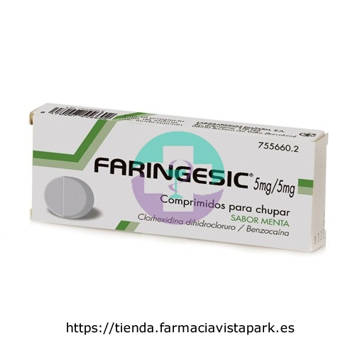 FARINGESIC 5 mg/5 mg COMPRIMIDOS PARA CHUPAR SABOR MENTA 20 comprimidos