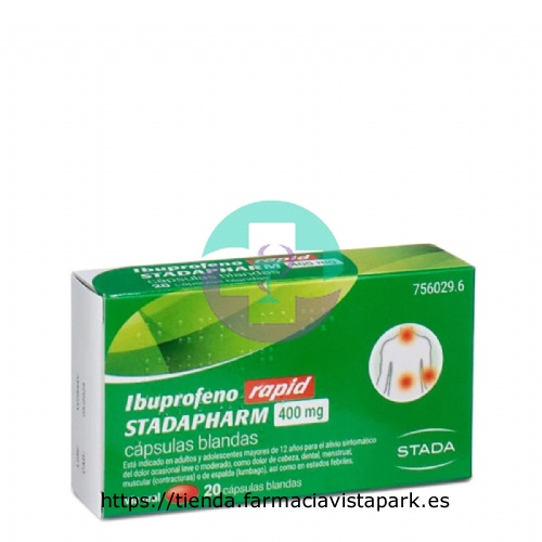 IBUPROFENO RAPID STADAPHARM 400 MG CAPSULAS BLANDAS, 20 cápsulas
