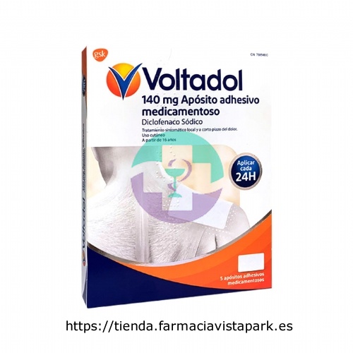 VOLTADOL 140 MG APOSITO ADHESIVO MEDICAMENTOSO, 5 apósitos