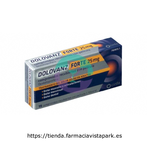DOLOVANZ FORTE 25 MG COMPRIMIDOS RECUBIERTOS CON PELICULA, 15 comprimidos
