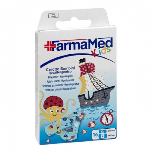 Farmafed kids tiritas piratas 16u 2 medidas