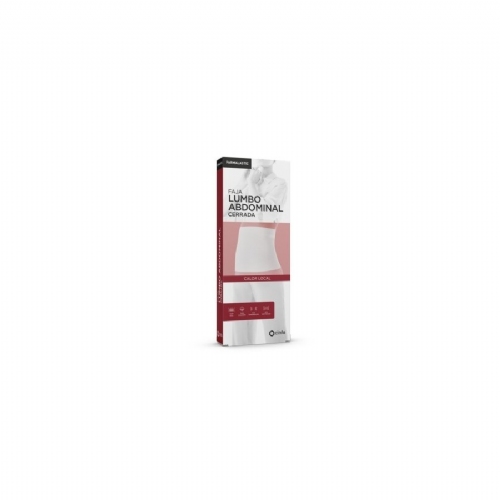 Faja lumboabdominal cerrada farmalastic 1 unidad talla pequeña color blanco - farmalastic