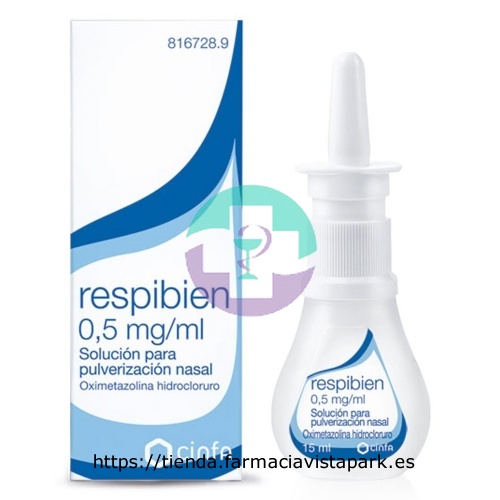 RESPIBIEN 0,5 mg/ml solución para pulverización nasal , 1 envase pulverizador de 15 ml