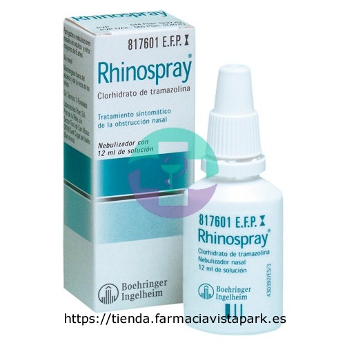 RHINOSPRAY 1,18 mg/ ml SOLUCION PARA PULVERIZACION NASAL , 1 envase pulverizador de 12 ml
