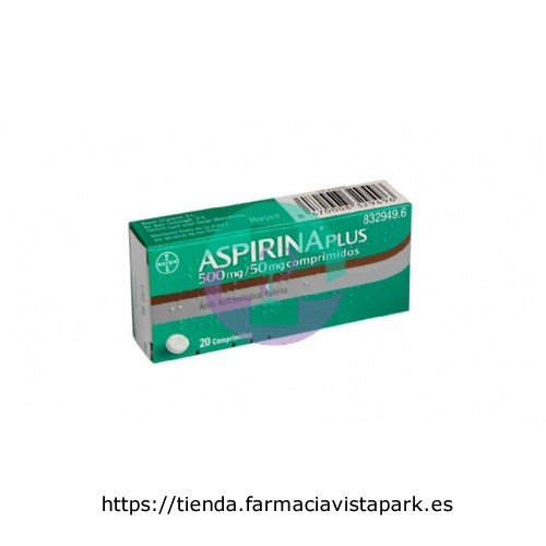 ASPIRINA PLUS 500 mg/ 50 mg COMPRIMIDOS , 20 comprimidos