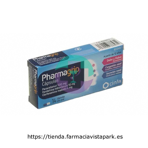 PHARMAGRIP CONGESTION Y SECRECION NASAL CAPSULAS, 14 cápsulas