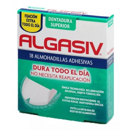 Algasiv almohadillas adhesivas dentadura superior  18 unidades