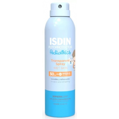 Isdin fotoprotector pediatrics transparent spray wet skin spf 50  1 envase 250 ml