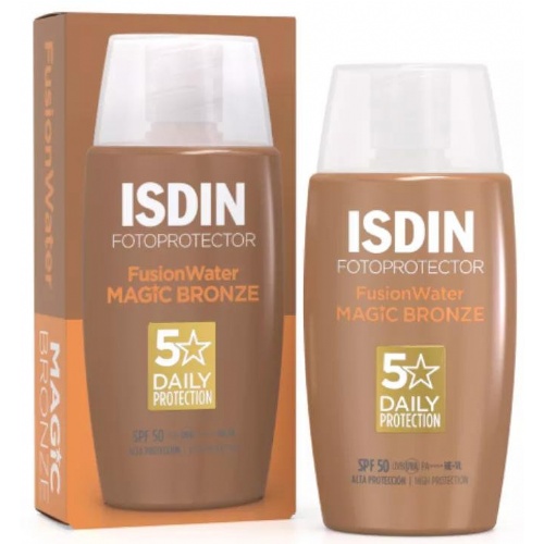 Isdin fotoprotector fusion water magic  1 frasco 50 ml color bronze