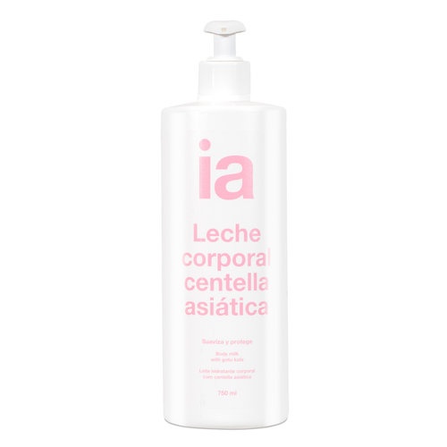 Interapothek leche hidratante corporal con centella asiatica  1 envase 750 ml con dosificador