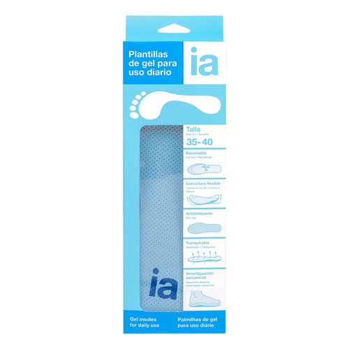 Plantillas de gel uso diario interapothek 2 unidades talla 35-40