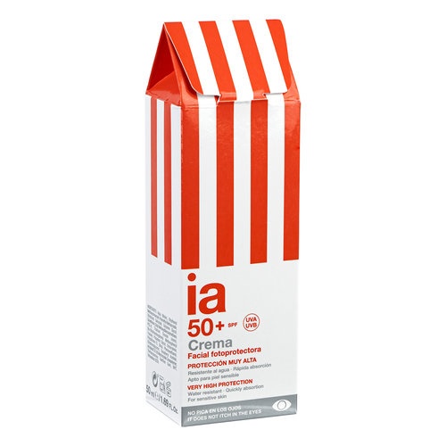 Interapothek fotoprotector facial spf 50+ no pica en los ojos  1 envase 50 ml