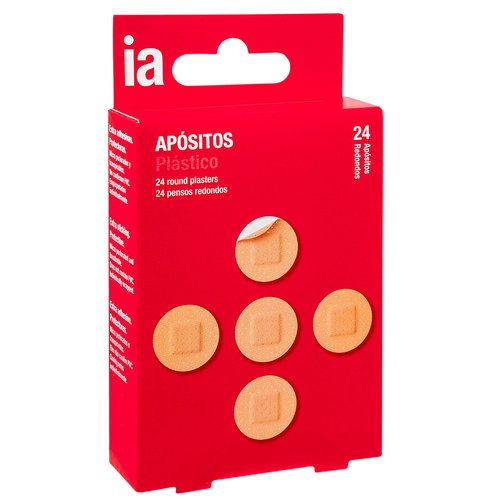 Interapothek apositos plastico 24 unidades 2,5 cm redondos