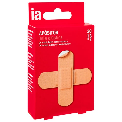 Interapothek apositos tela elastica 20 unidades 7 cm x 2 cm