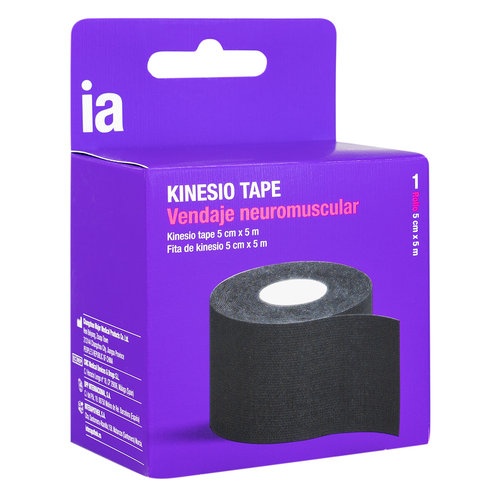 Interapothek vendaje kinesio tape  1 unidad 5 m x 5 cm color negro
